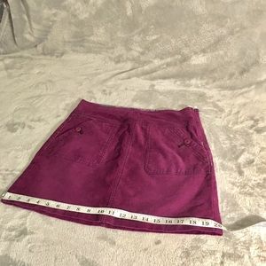 Prana magenta corduroy skirt
